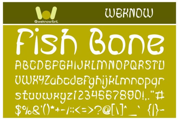 Fish Bone: A Quirky Font for Modern Digital Design