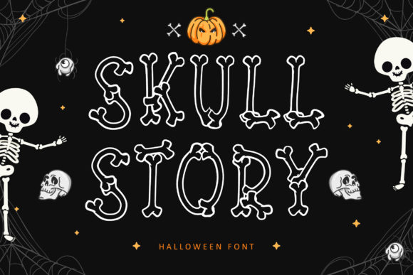 Skull Story: A Spooky and Unique Display Font for Creative Campaigns