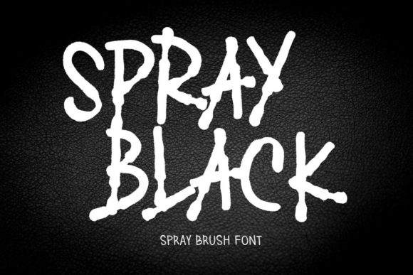 The Spray Black Font for Crafters and Product Designers